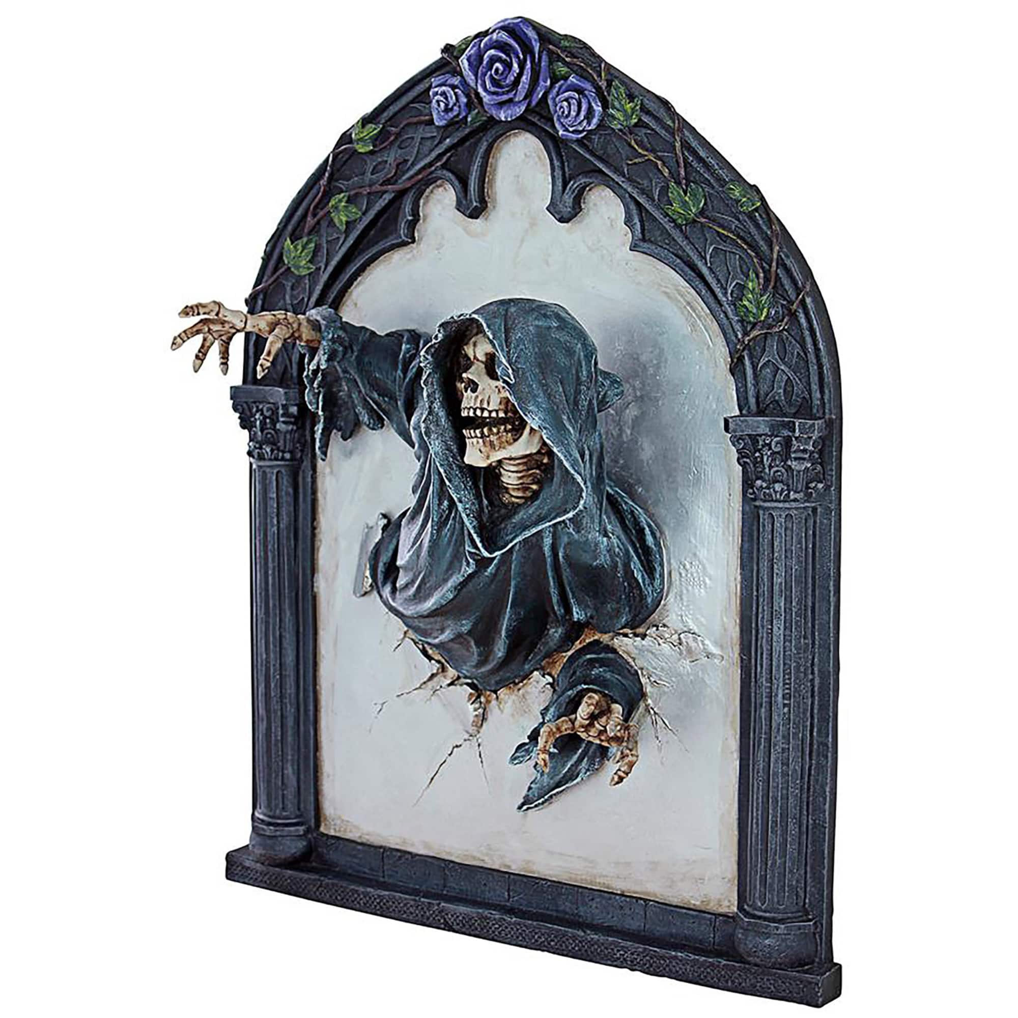 Design Toscano Grim Reflections Grim Reaper Gothic Wall Sculpture